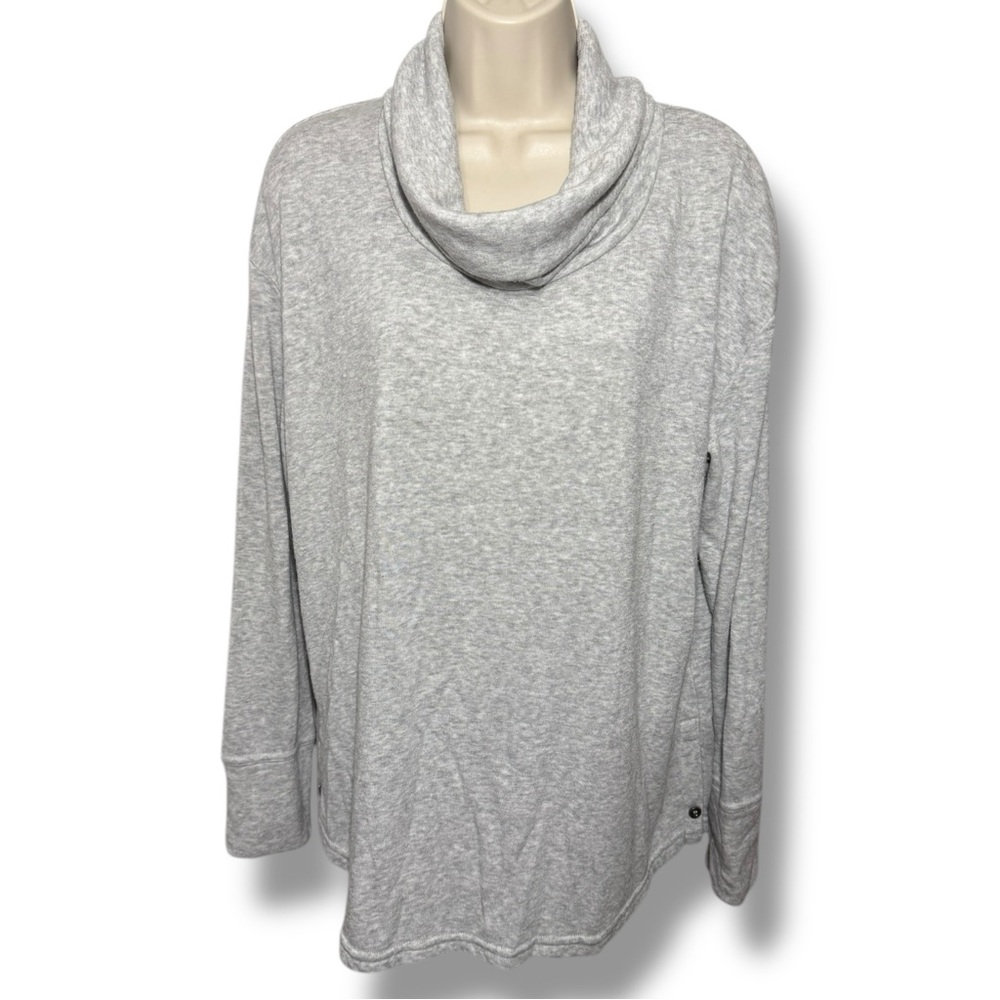 June & Delancey Women’s Cowl Neck Sweatshirt Gray Size Large